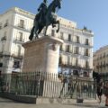 マジョール広場、フェリペ３世の銅像の写真